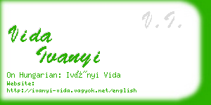 vida ivanyi business card